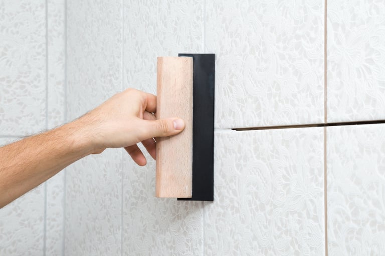 Grout color sealing results