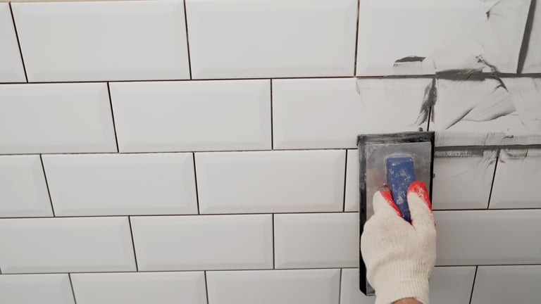 Kitchen tile grout restoration project